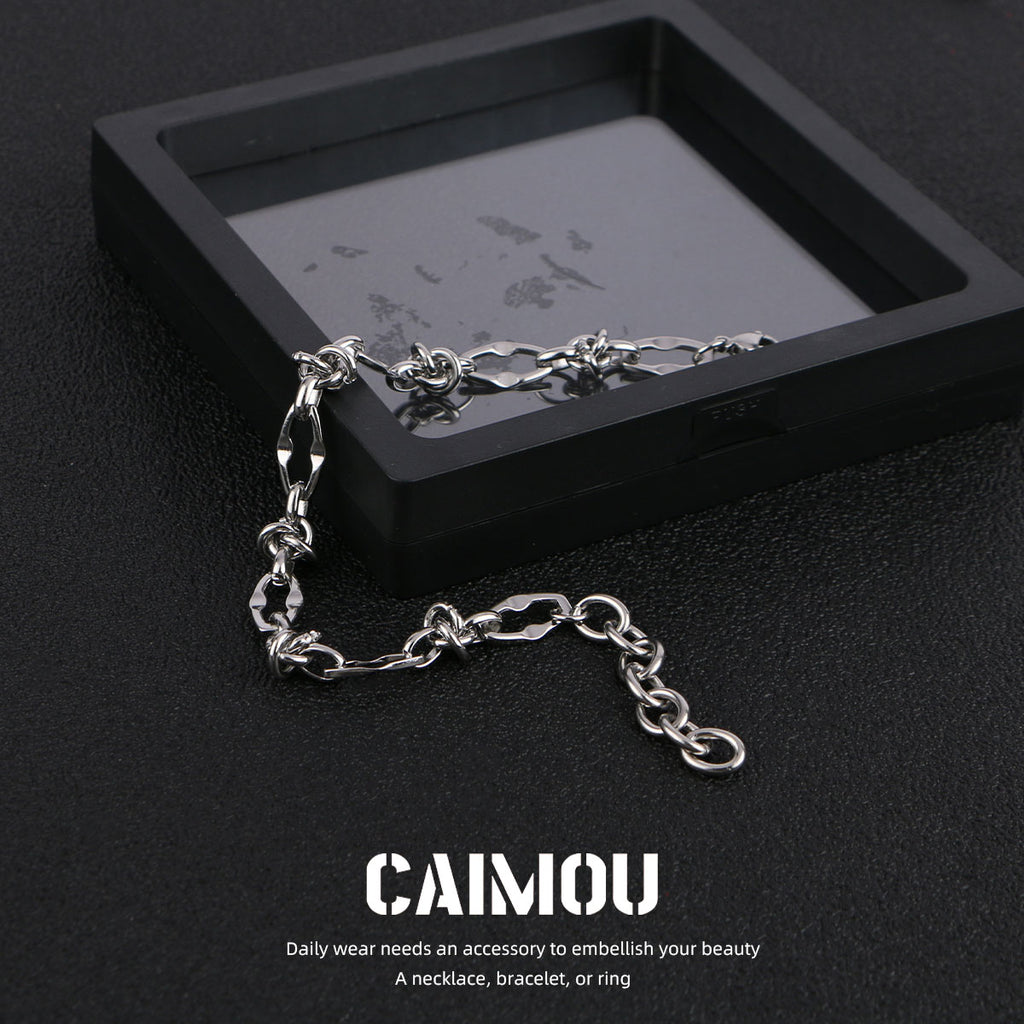 Lip Link Cuban Bracelet (Silver)