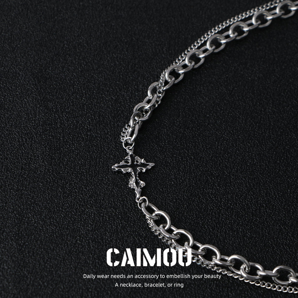 Dark Cross Necklace