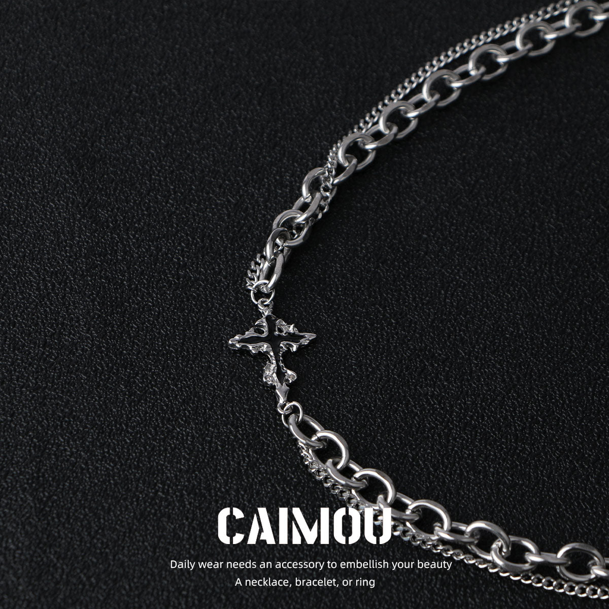 Dark Cross Necklace