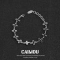 Openwork cross bracelet