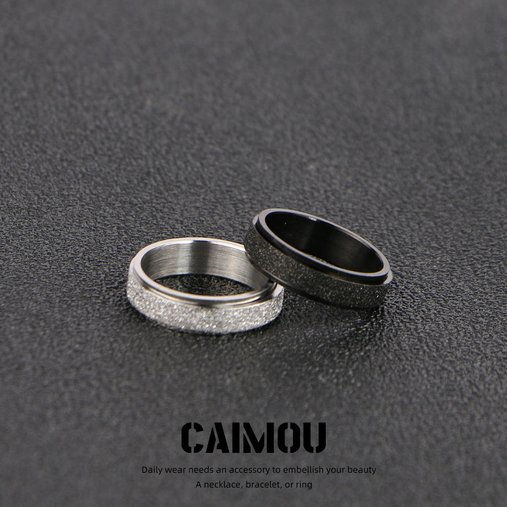 Round Band Frosted Ring