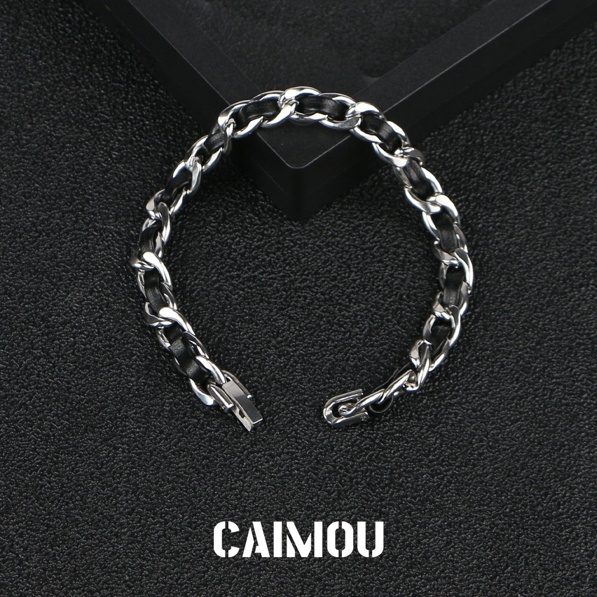 Leather Cord Bracelet with Hidden Clasp