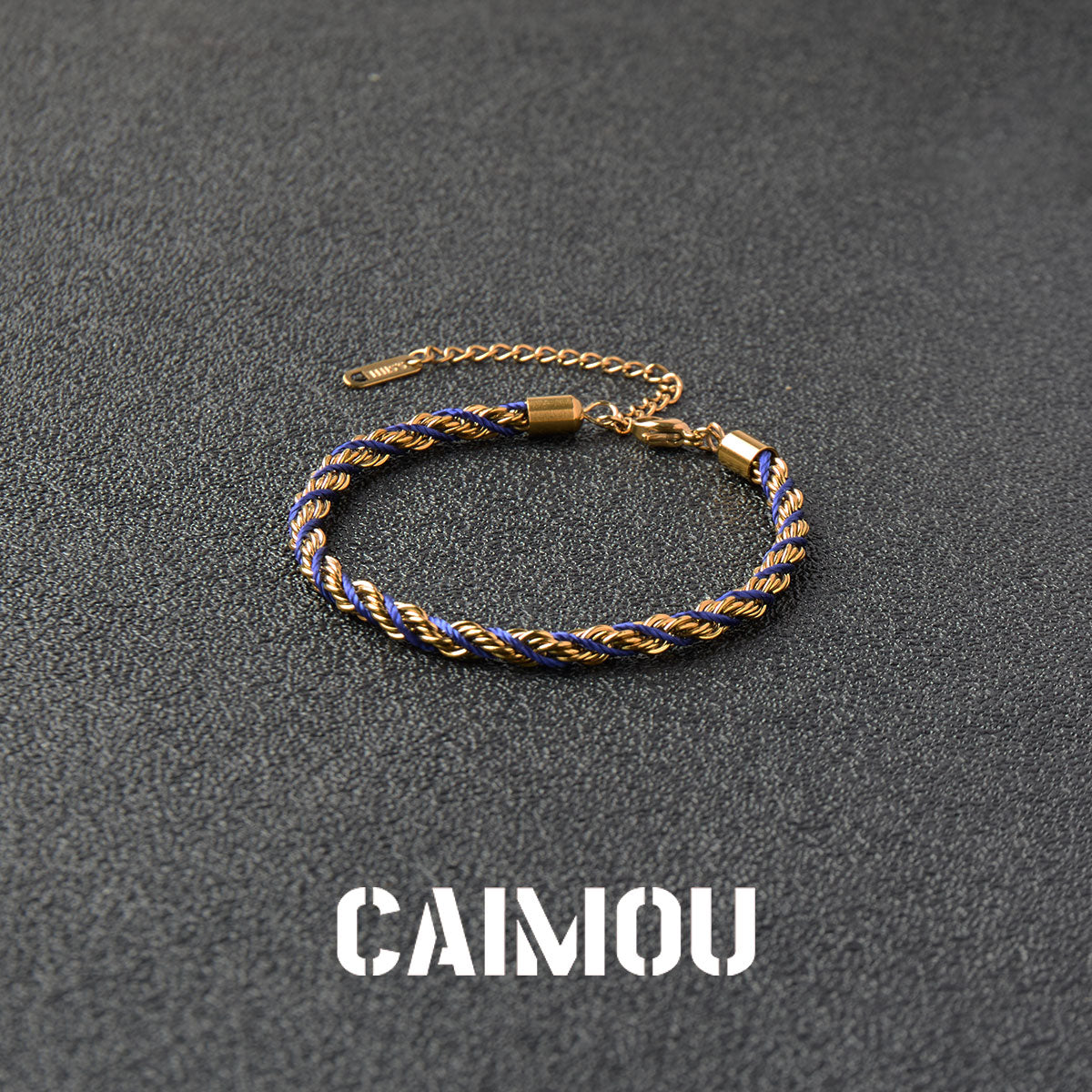 Stainless Steel Slim Twisted Rope Bracelet