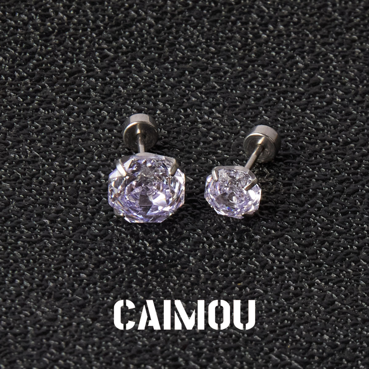 Rose Cut Zircon Stud Earrings