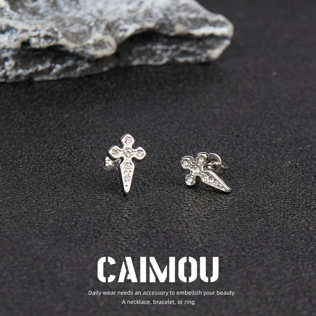 ✨✝️Zircon cross earrings