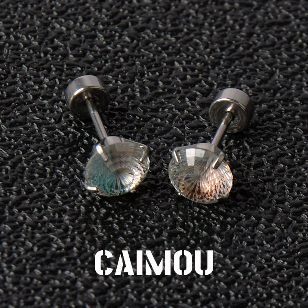 Ferris Wheel Cut Zircon Stud Earrings