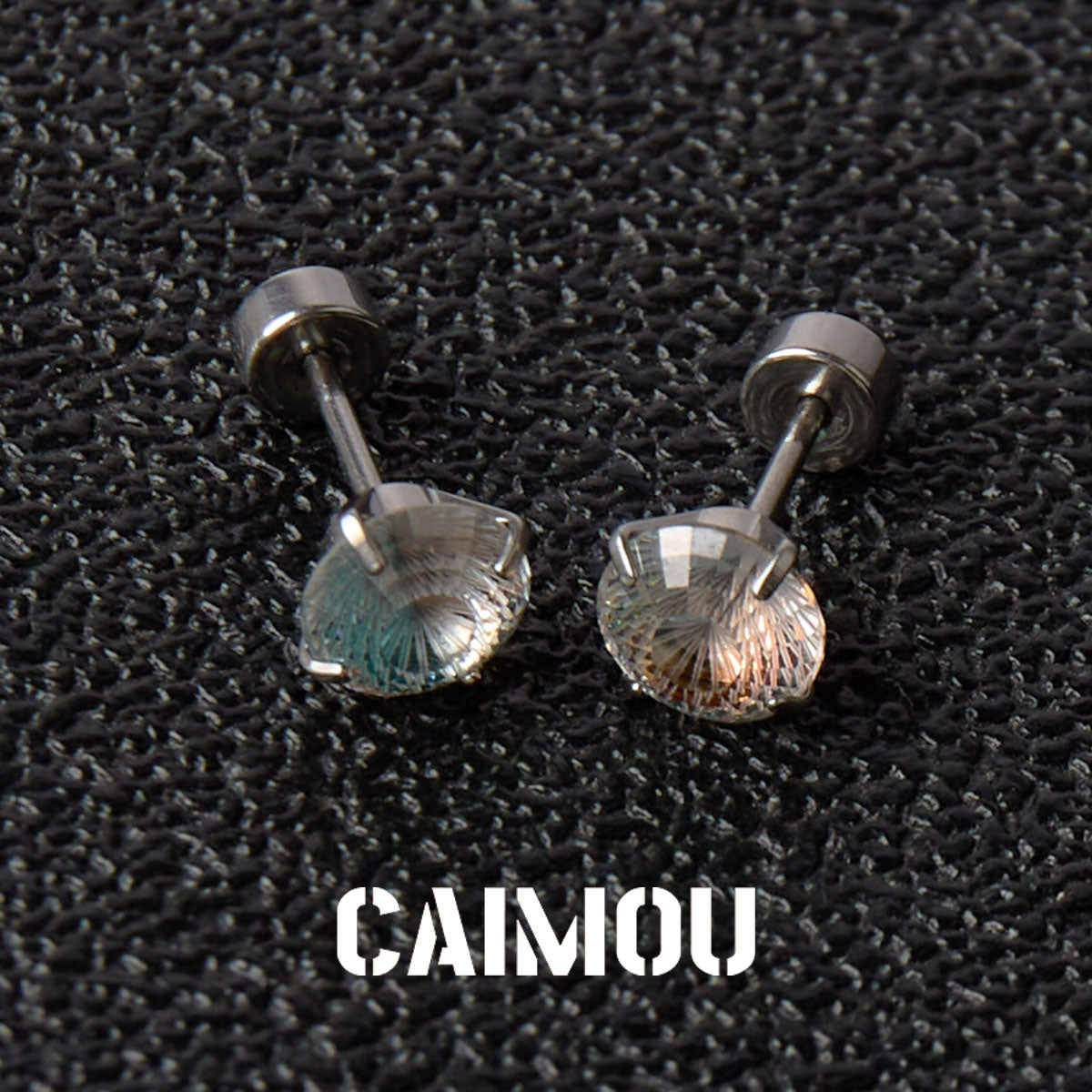 Ferris Wheel Cut Zircon Stud Earrings