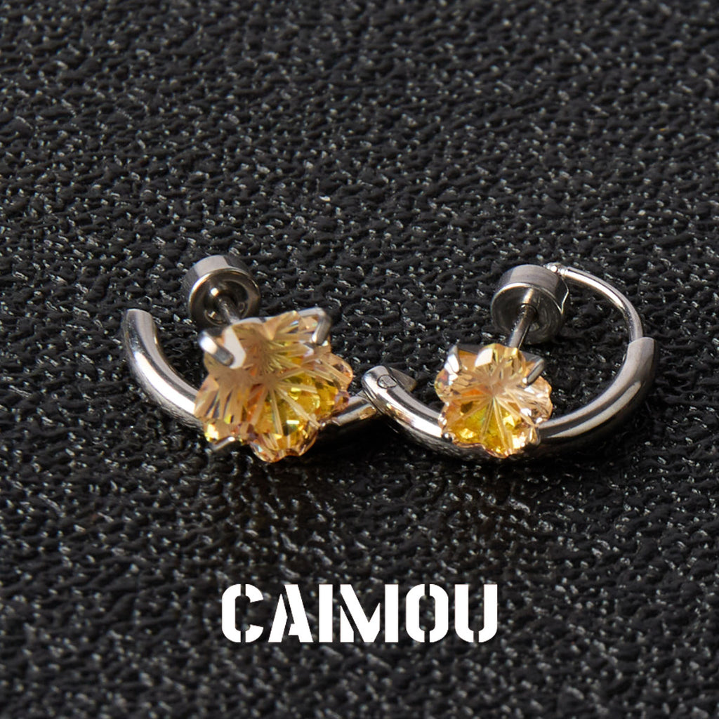 Sakura Cut Flower Zircon Stud Earrings