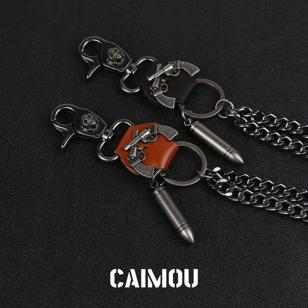 Dual Pistol Bullet Double Layer Pants Chain