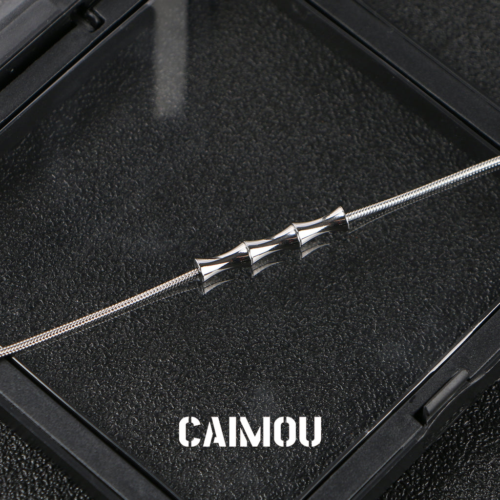 Bamboo Joint Pendant Snake Chain Choker