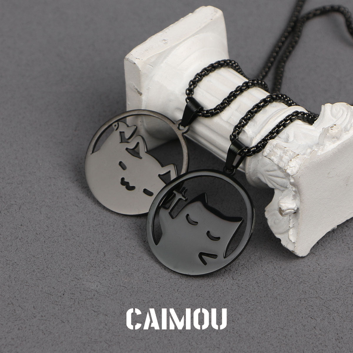 Black Cat Couple Necklaces