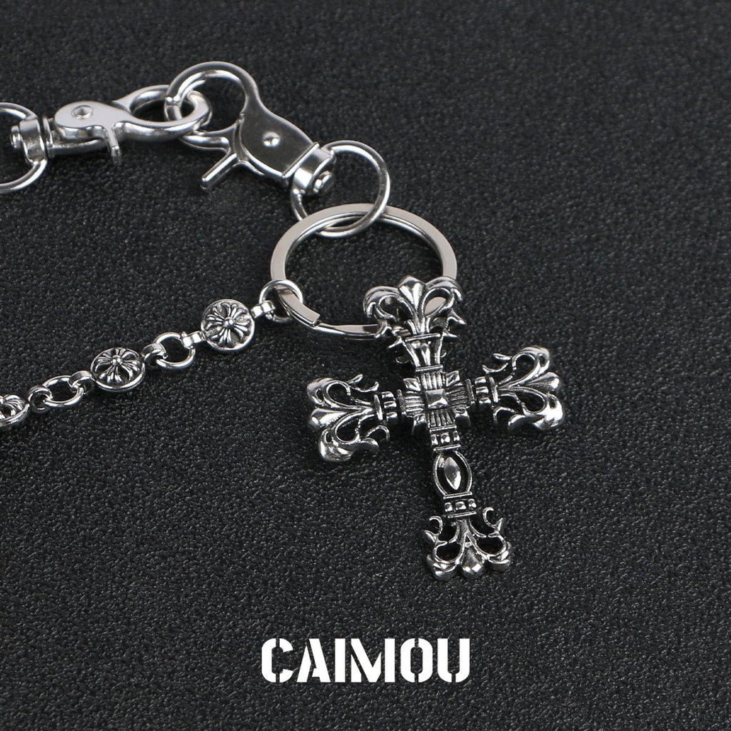 ⛓️✝️Openwork cross-shaped trouser chain