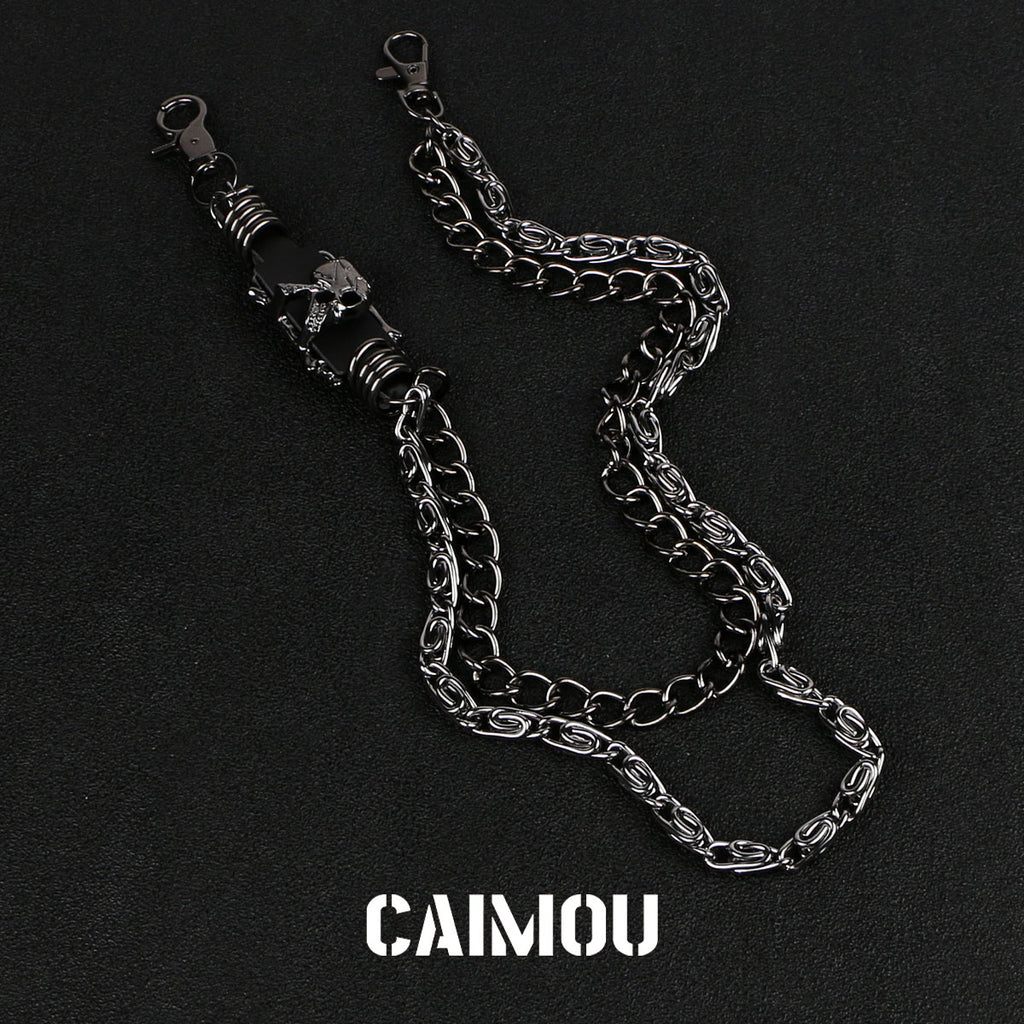 Skull Double Layer Pants Chain
