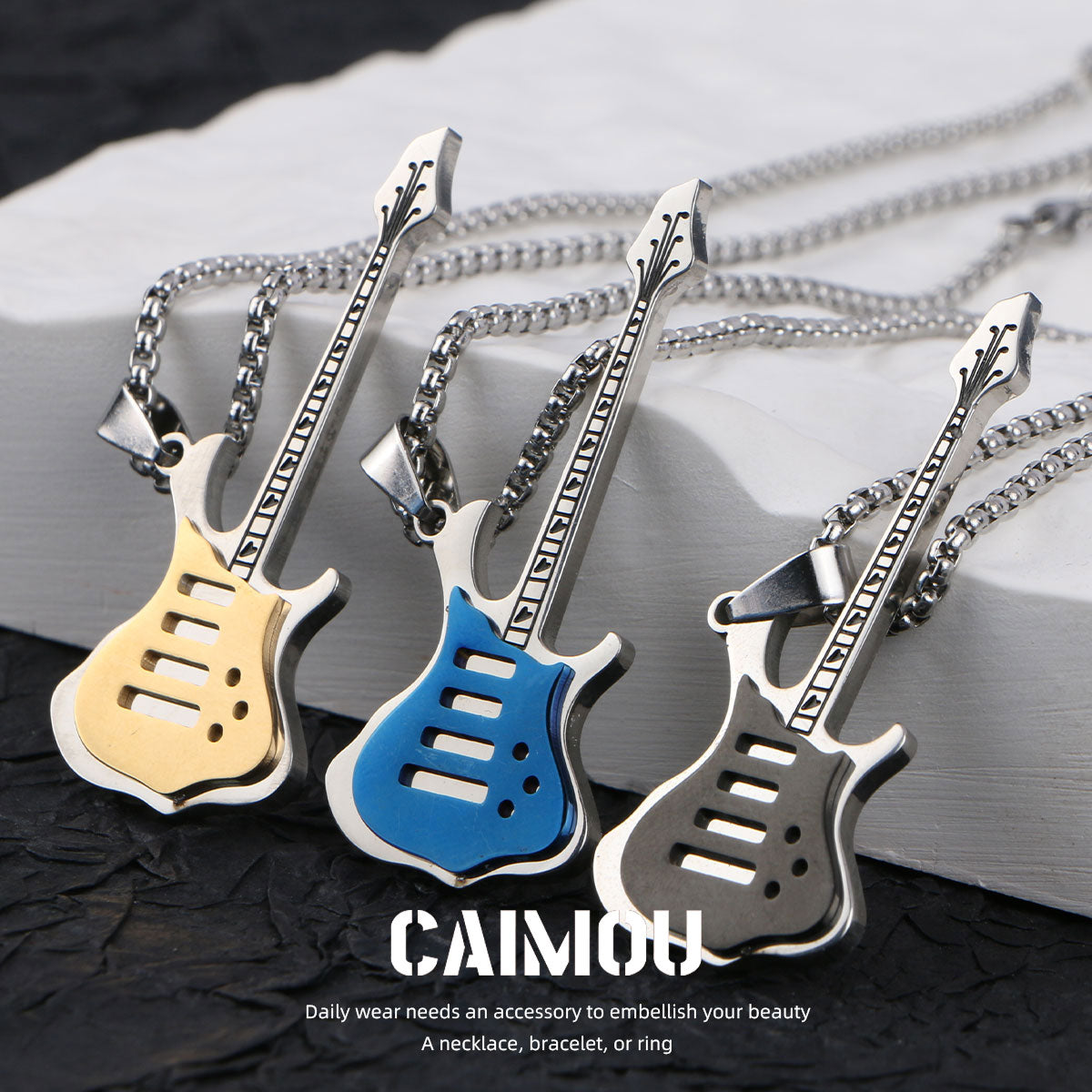 Electric Guitar Pendant Necklace