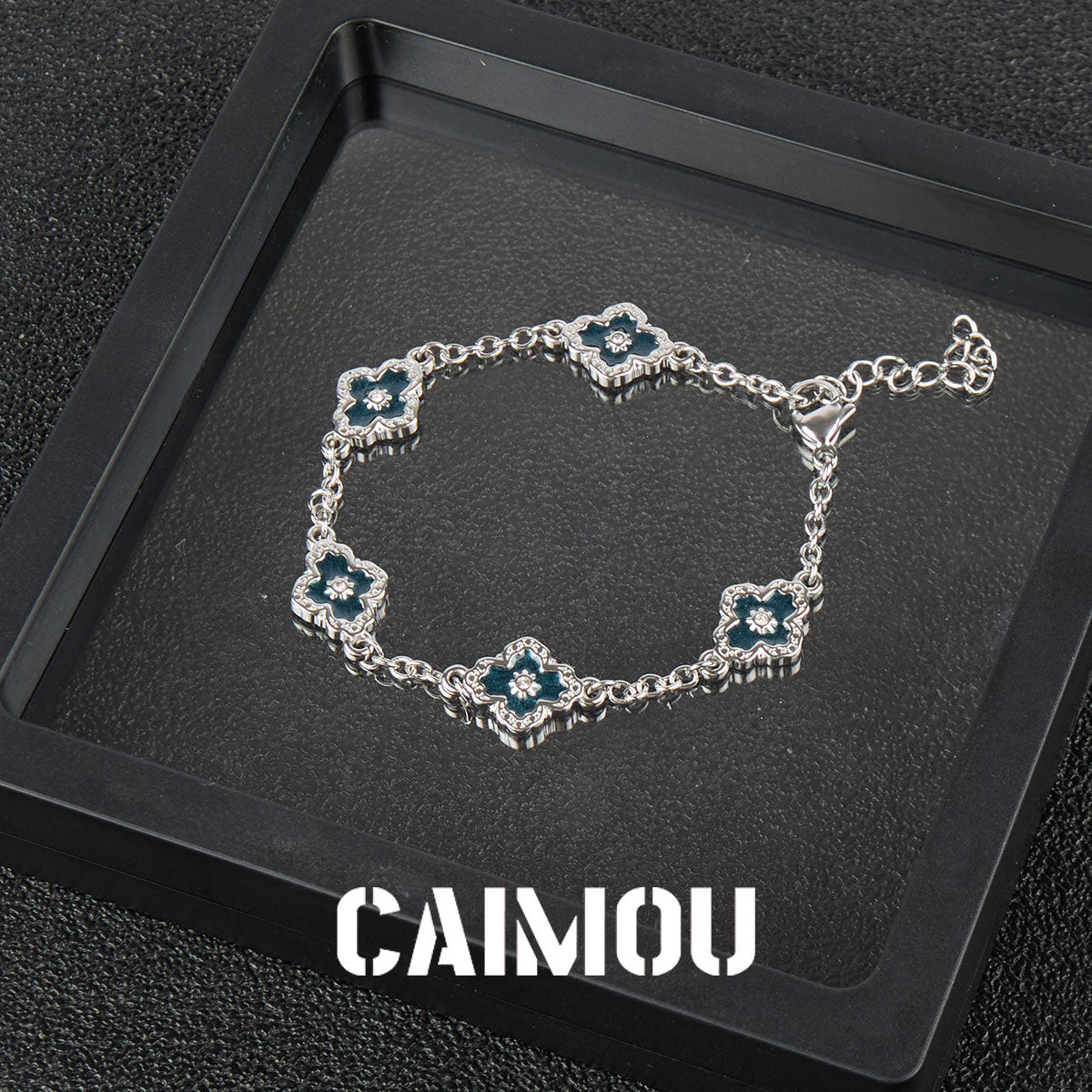 Stainless Steel Cross Flower Bracelet