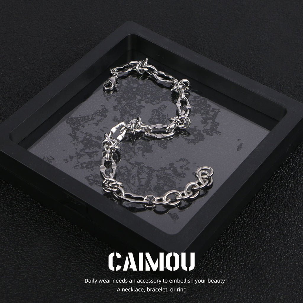 Lip Link Cuban Bracelet (Silver)