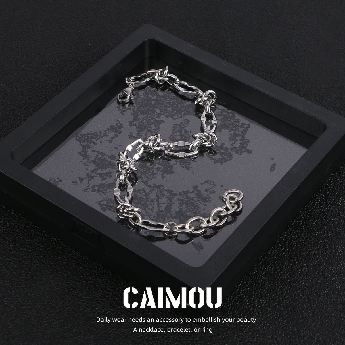 Lip Link Cuban Bracelet (Silver)