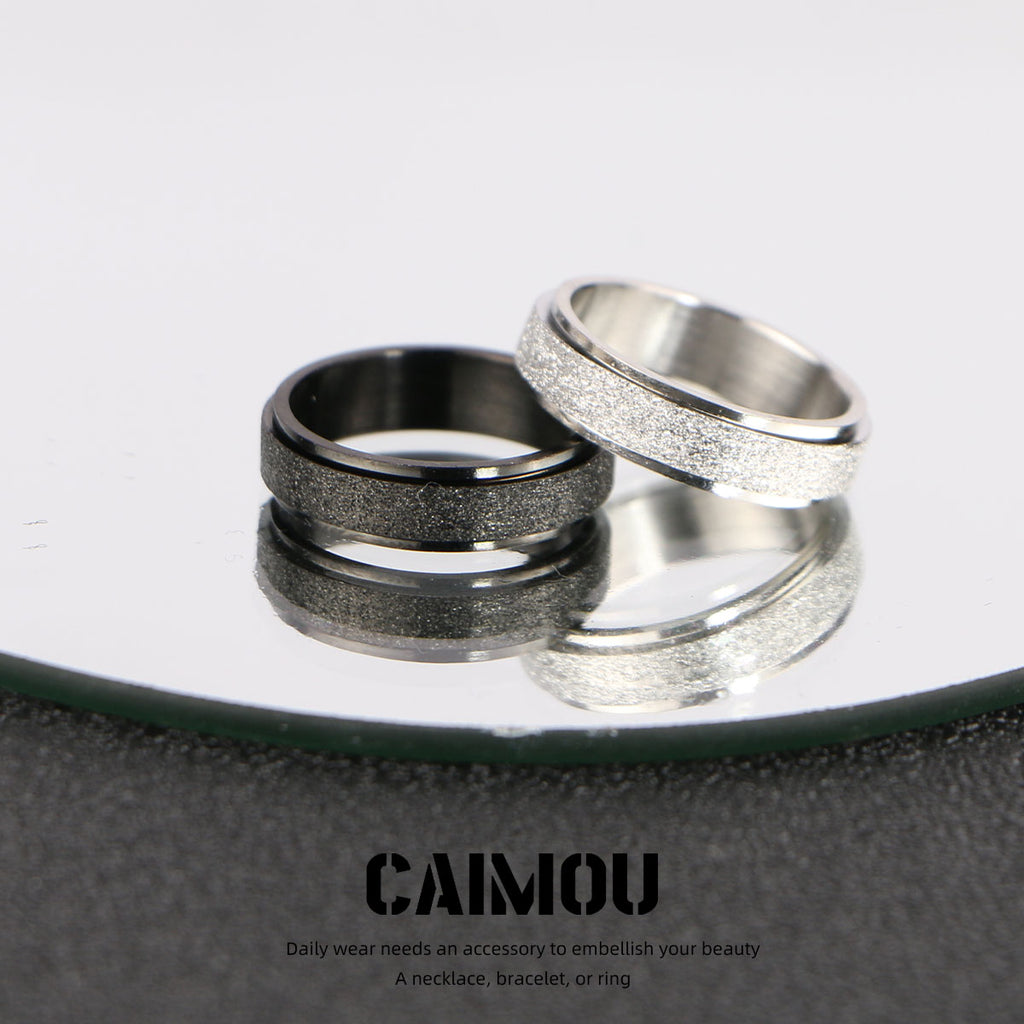 Round Band Frosted Ring