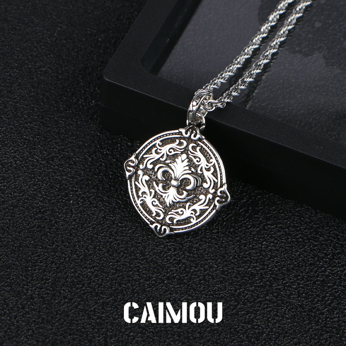 Praying Hands Coin Pendant Necklace
