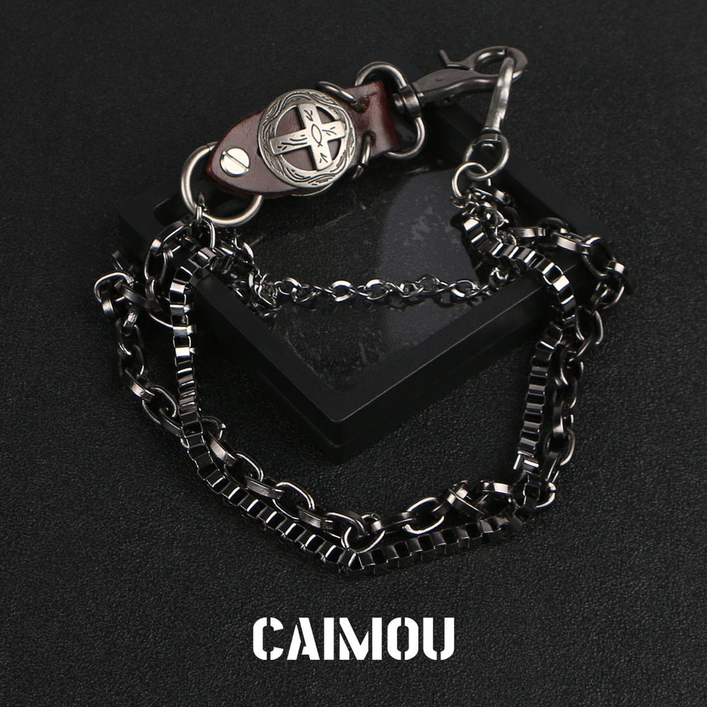 Cross-shaped multi-layered trouser chain