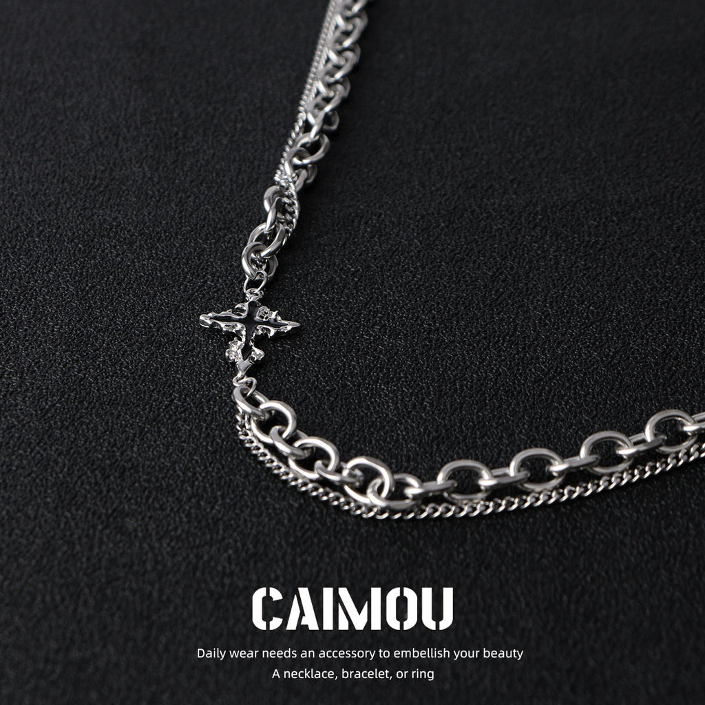 Dark Cross Necklace