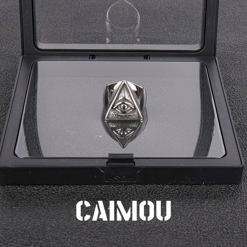 All-Seeing Eye Titanium Steel Ring