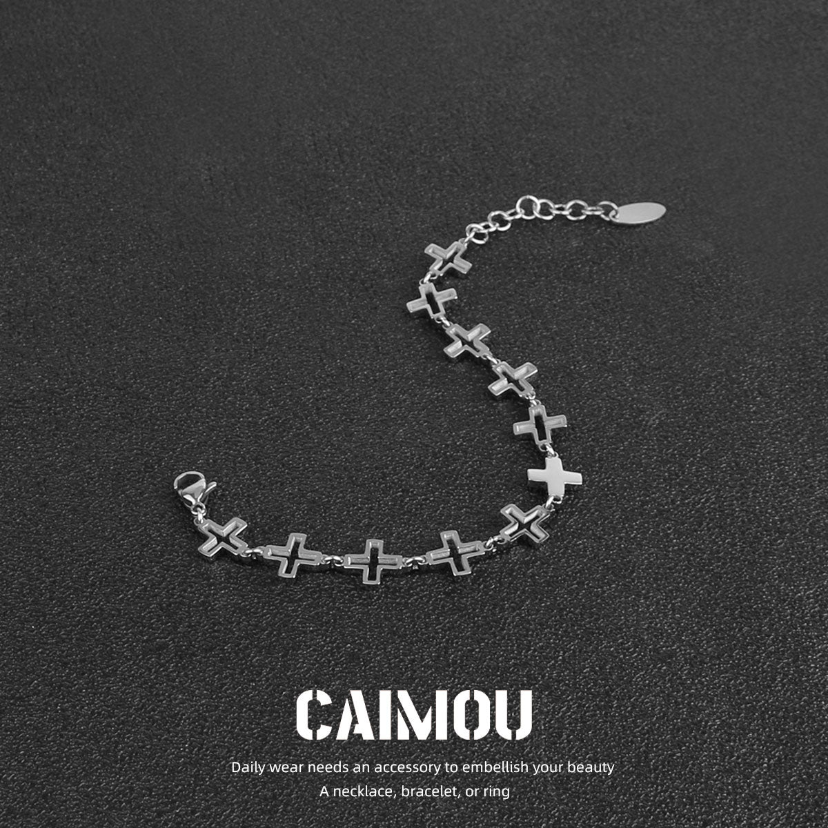 Openwork cross bracelet
