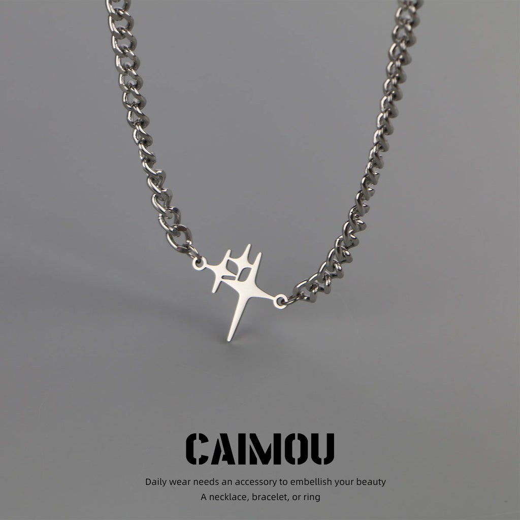 Multi-Star Curb Choker Necklace