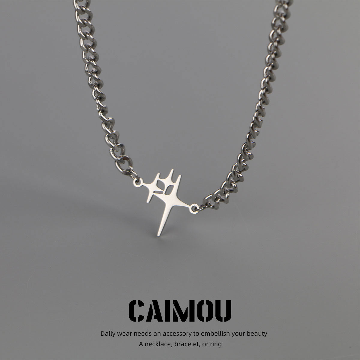 Multi-Star Curb Choker Necklace