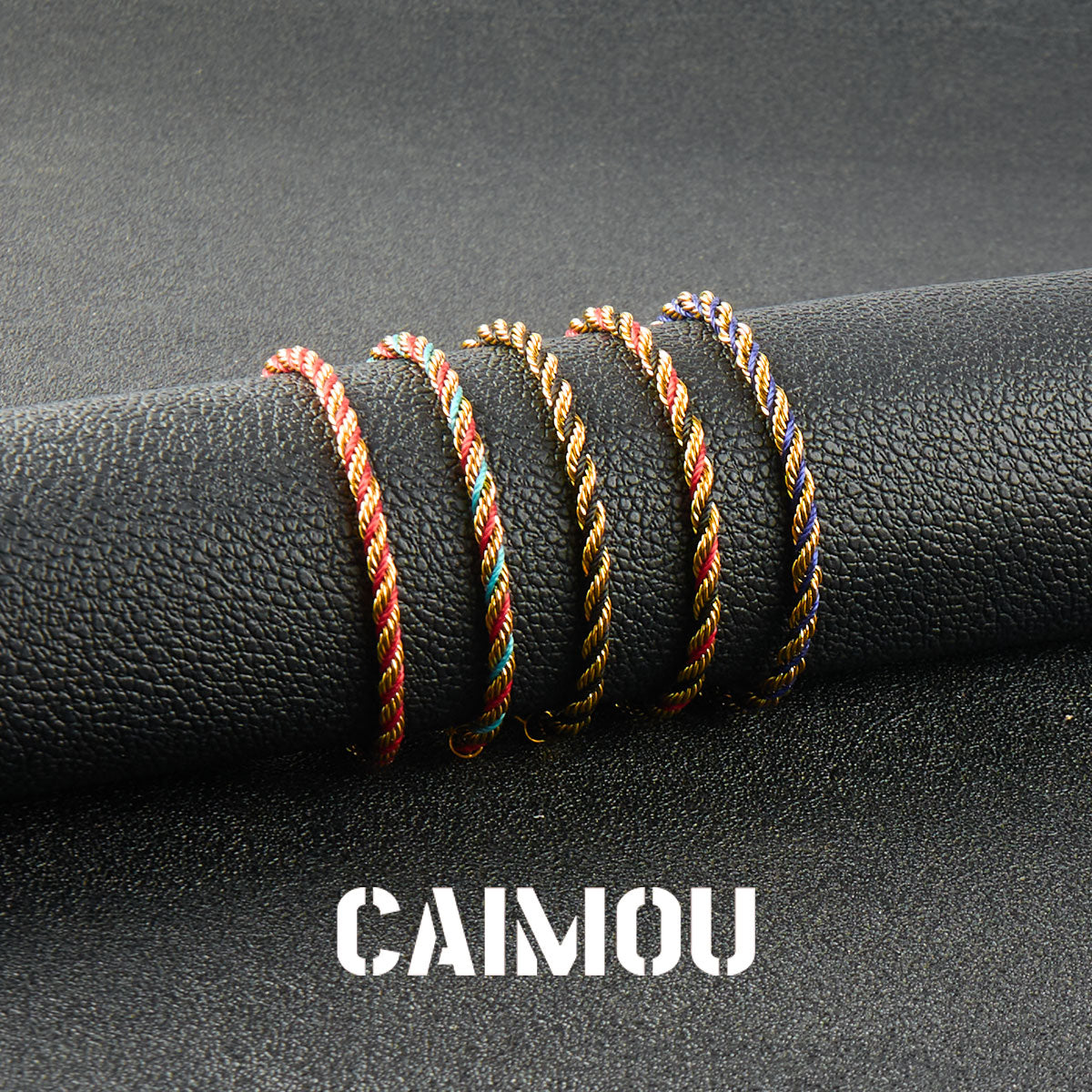 Stainless Steel Slim Twisted Rope Bracelet