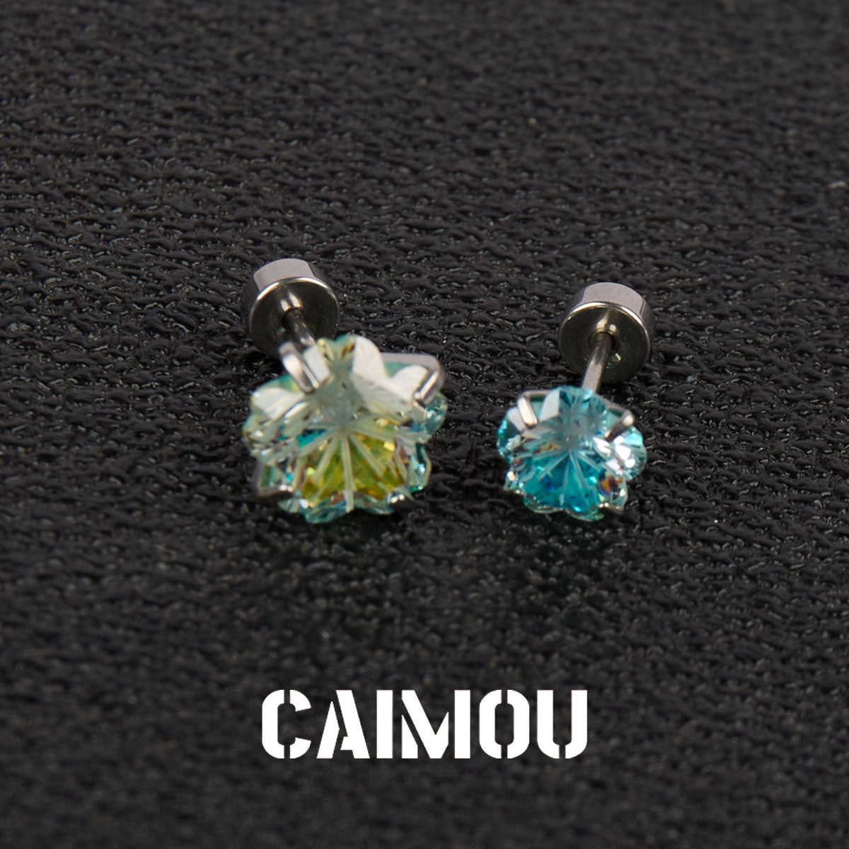 Sakura Cut Flower Zircon Stud Earrings