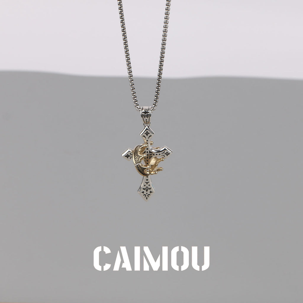👑✝️ Crown Cross Necklace