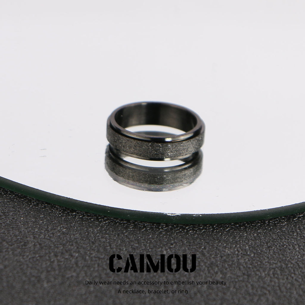 Round Band Frosted Ring
