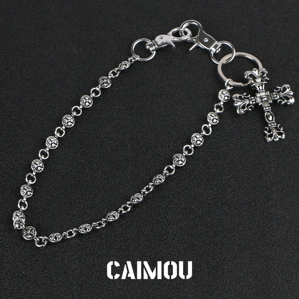⛓️✝️Openwork cross-shaped trouser chain