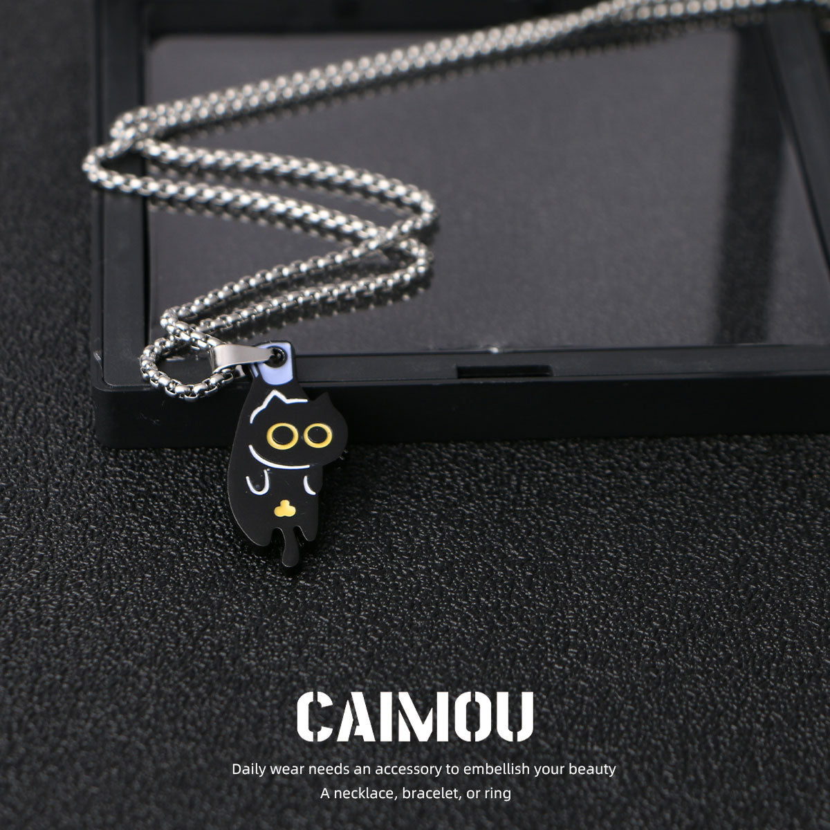 Hanging Cat Couple Necklaces (A & B)