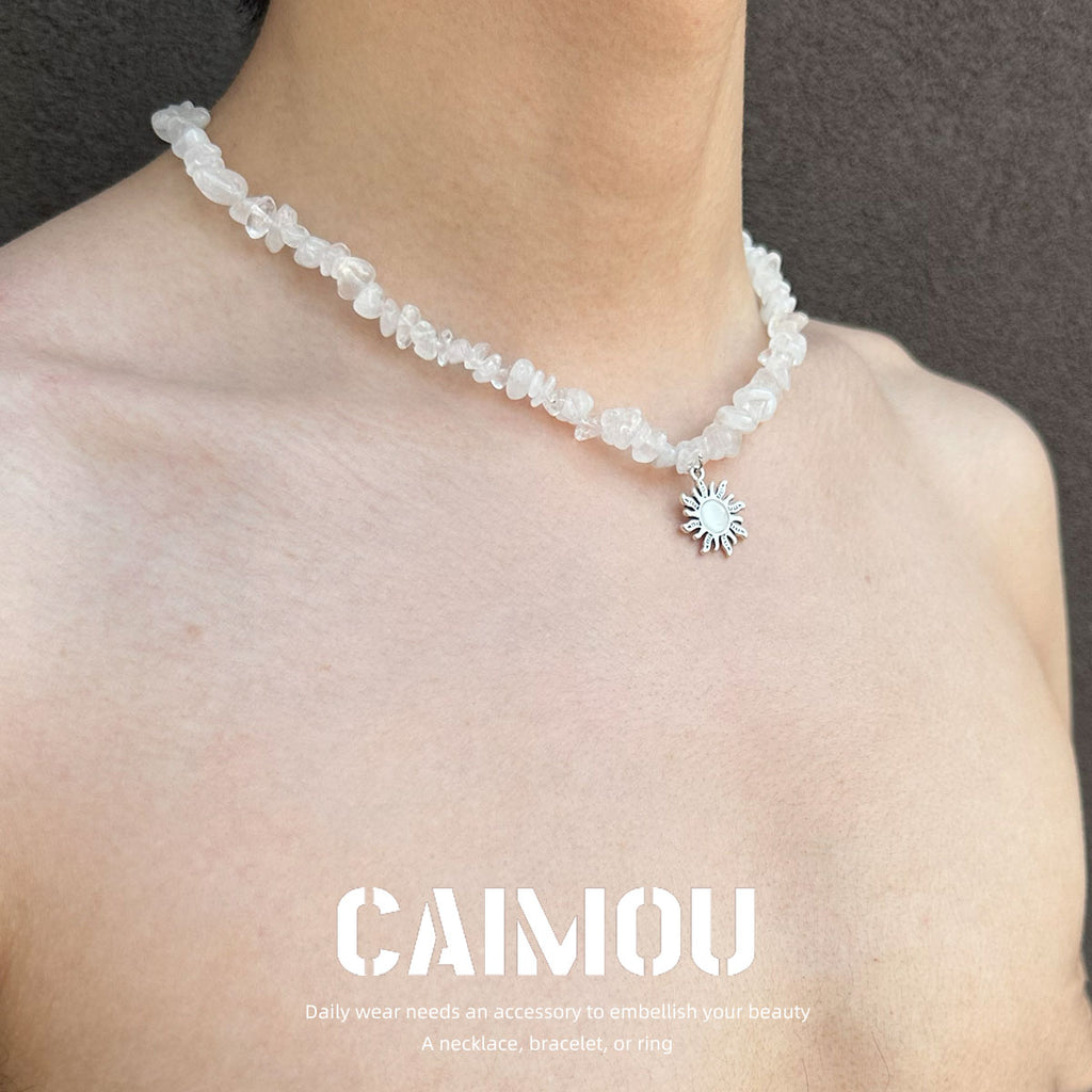 White Sun Choker Necklace
