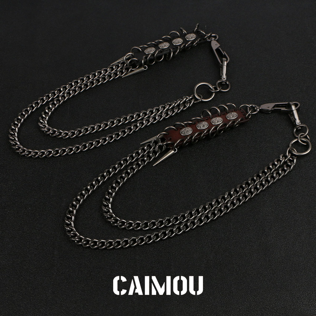 Spiked Dragon Spine Double Layer Pants Chain