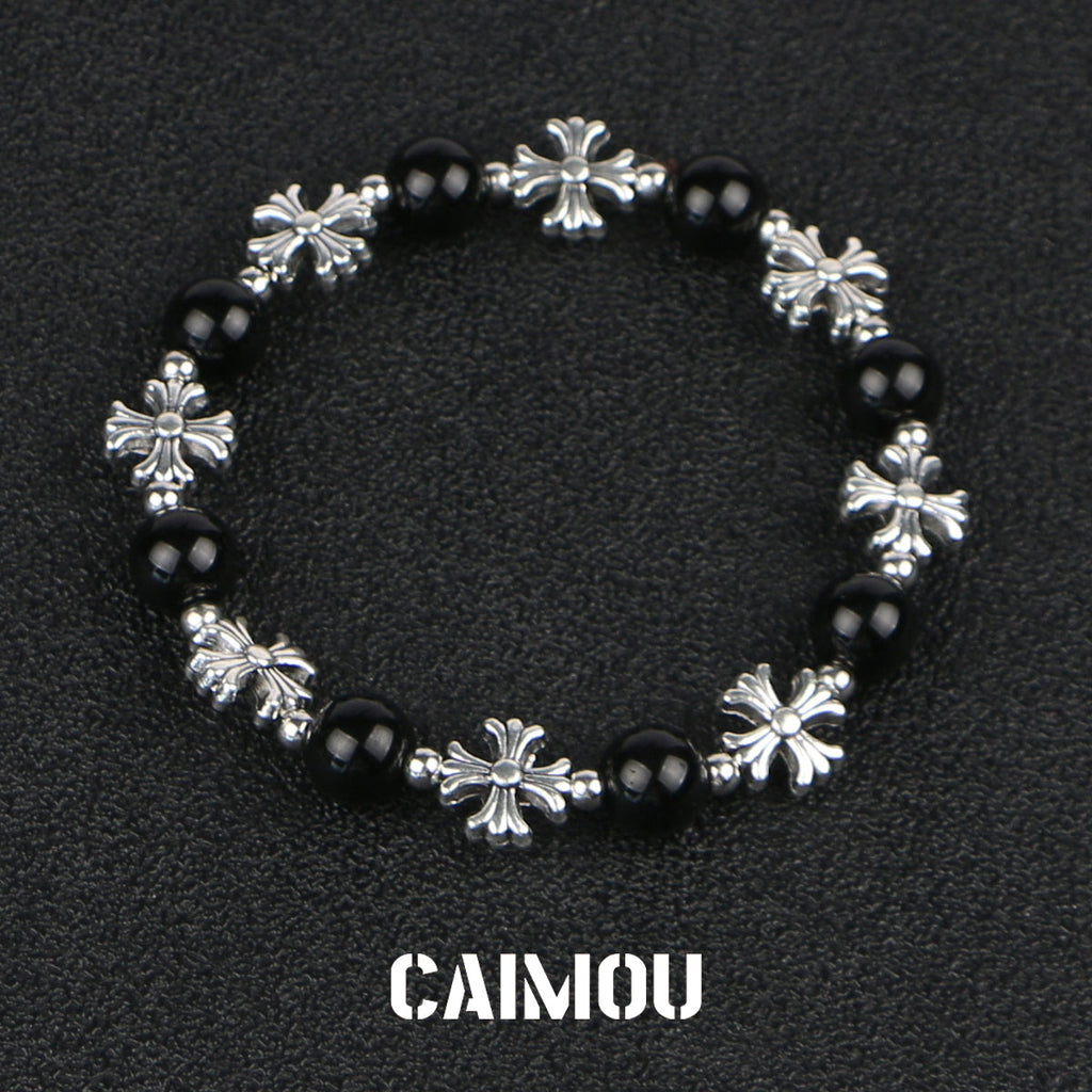 ✝️📿Cross-shaped beaded bracelet