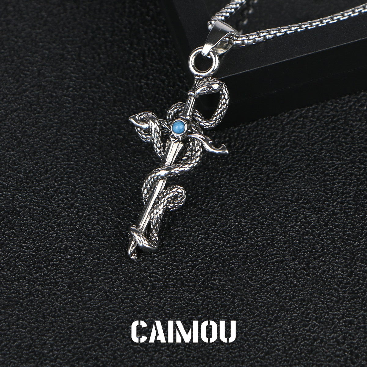 🐍✝️snake cross necklace
