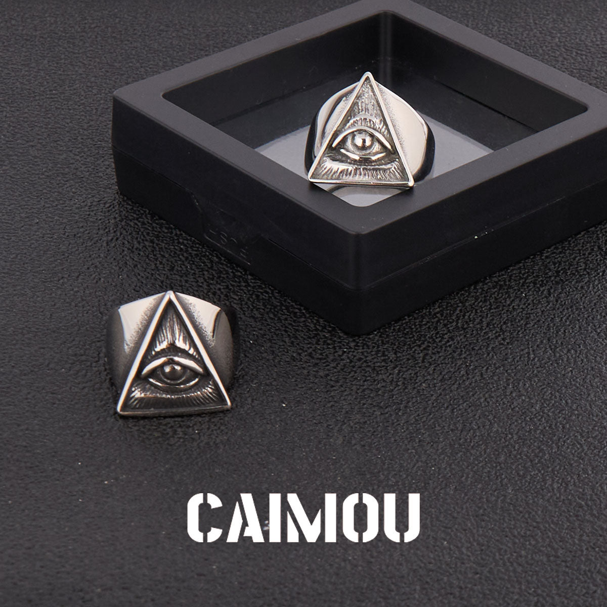 All-Seeing Eye Titanium Steel Ring