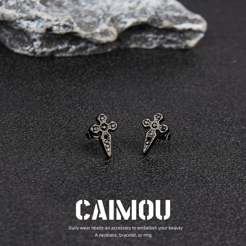 ✨✝️Zircon cross earrings