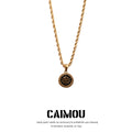Daisy round pendant necklace