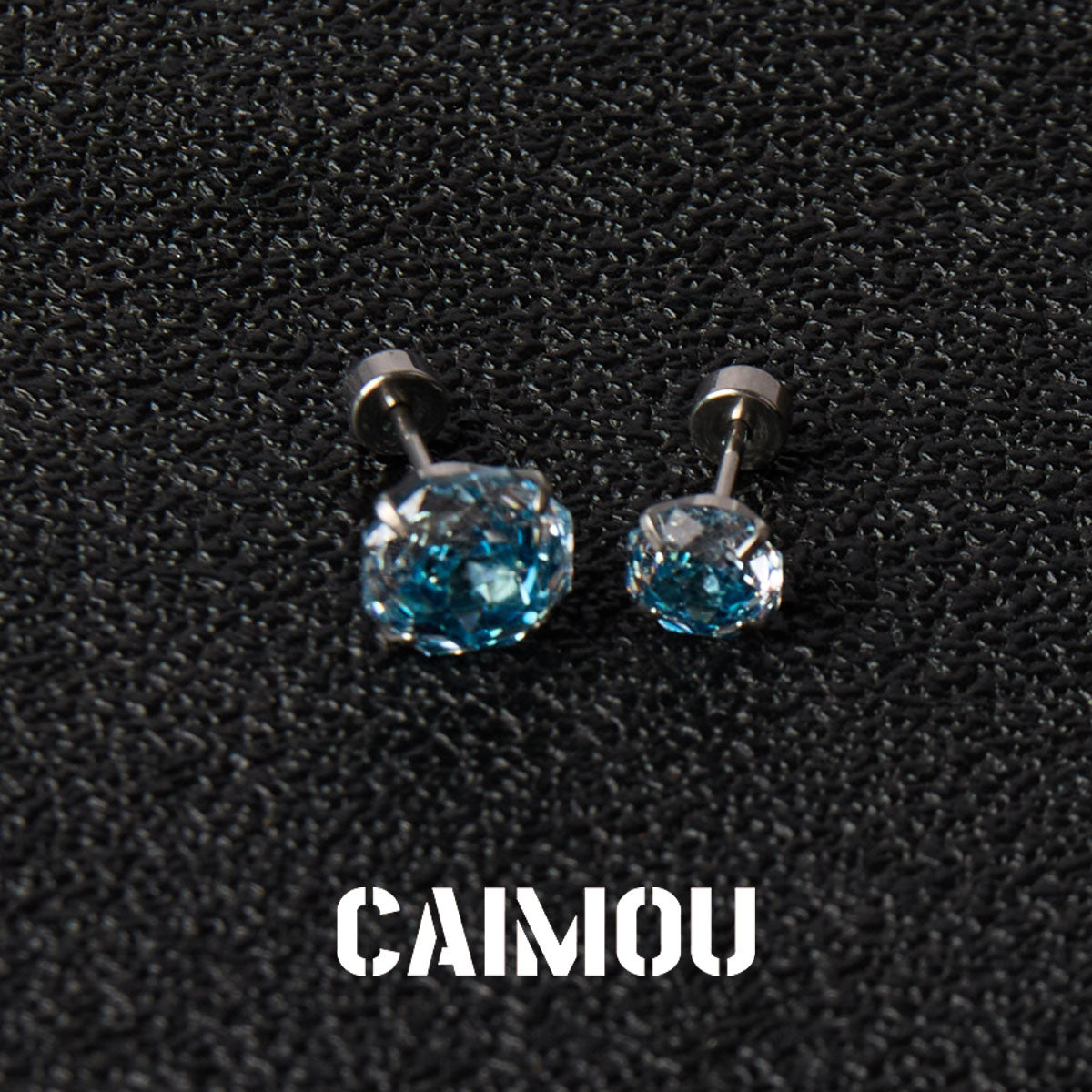 Rose Cut Zircon Stud Earrings