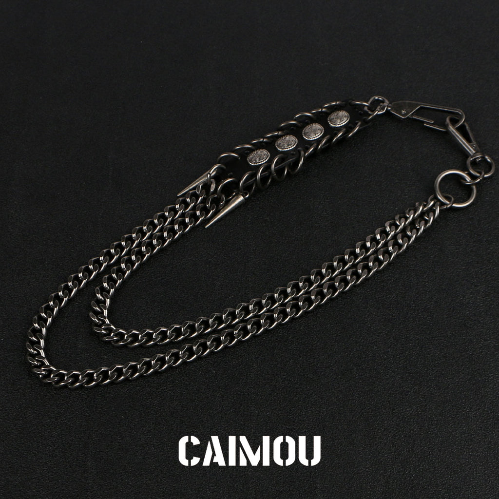 Spiked Dragon Spine Double Layer Pants Chain