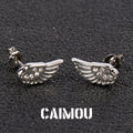 Wing Cubic Zirconia Stud Earrings