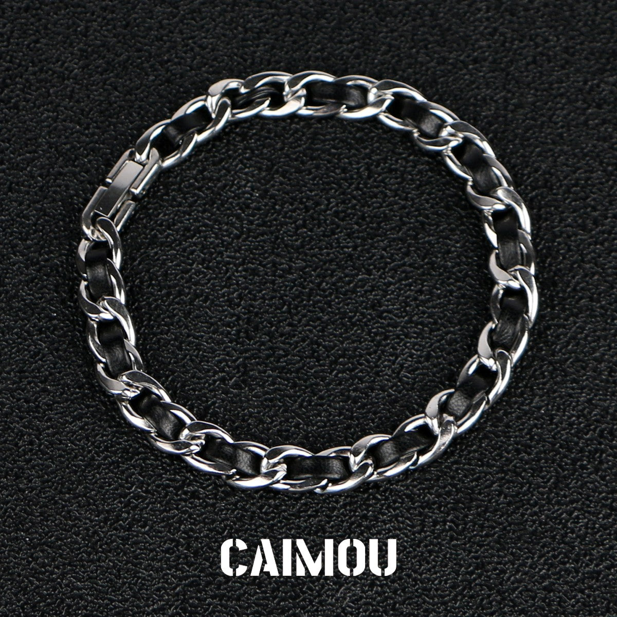 Leather Cord Bracelet with Hidden Clasp