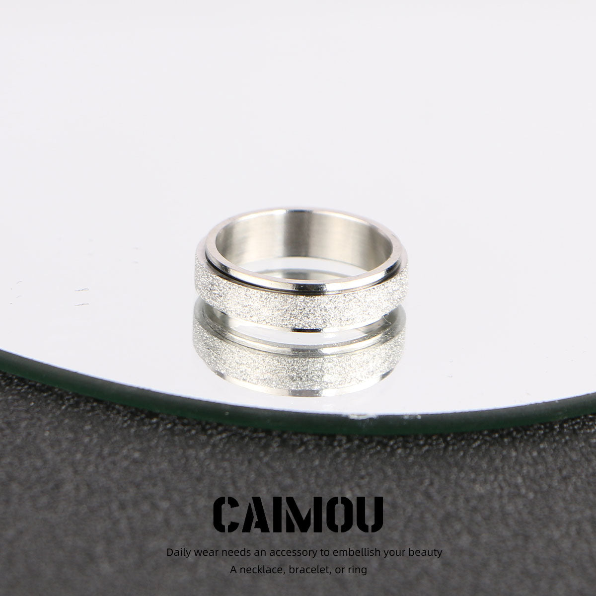 Round Band Frosted Ring
