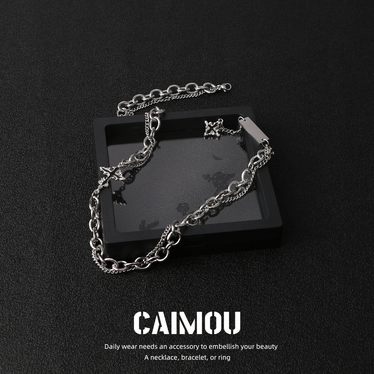 Dark Cross Necklace
