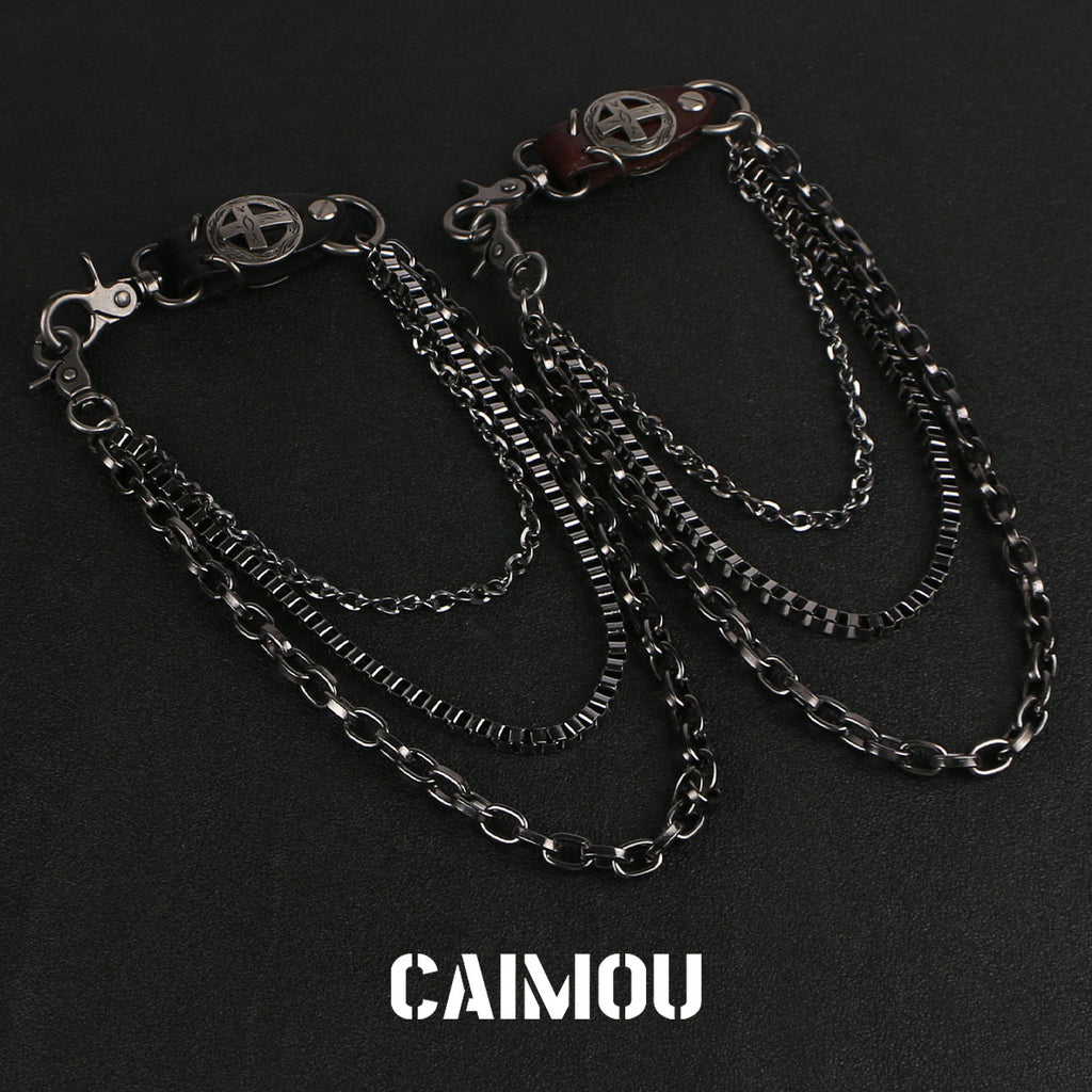 Cross-shaped multi-layered trouser chain