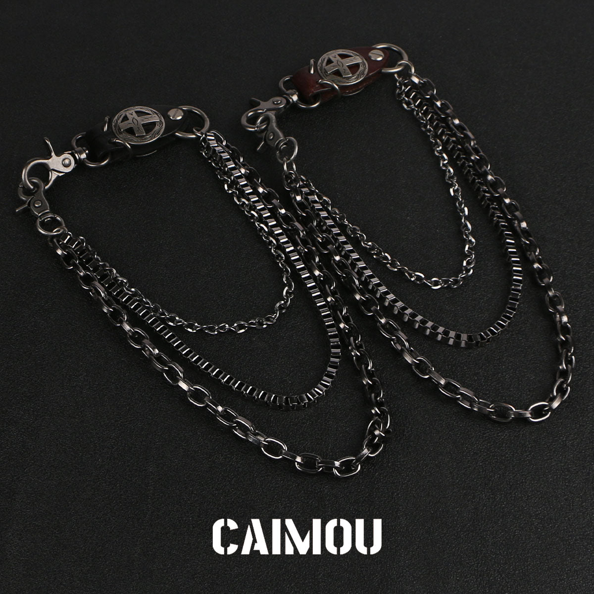 Cross-shaped multi-layered trouser chain